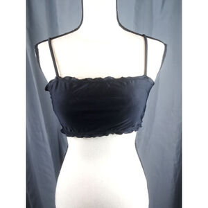 No Boundaries black bandeau swim top, size L